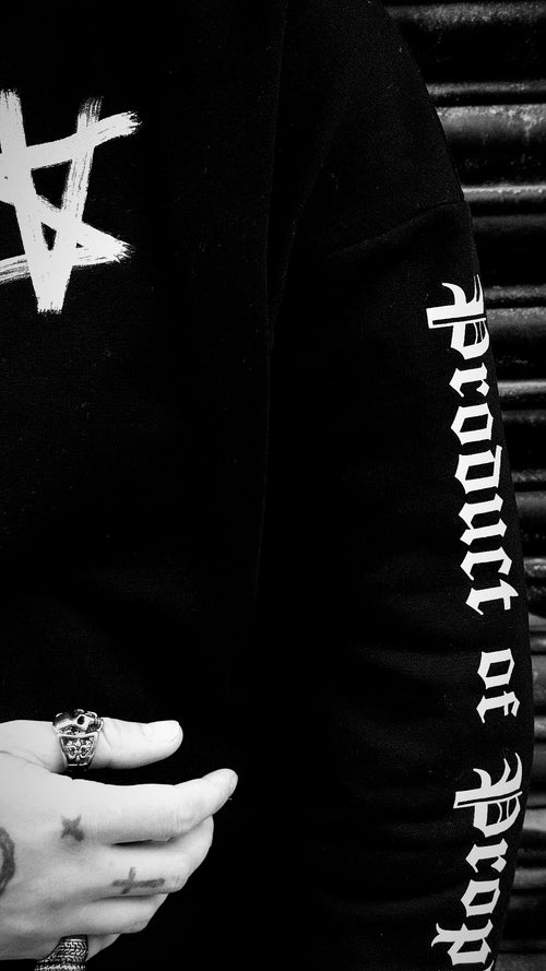 Product Of Prophecy Black and White pullover