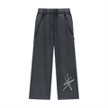 Snow Washed Tape Raw Edge Sweatpants