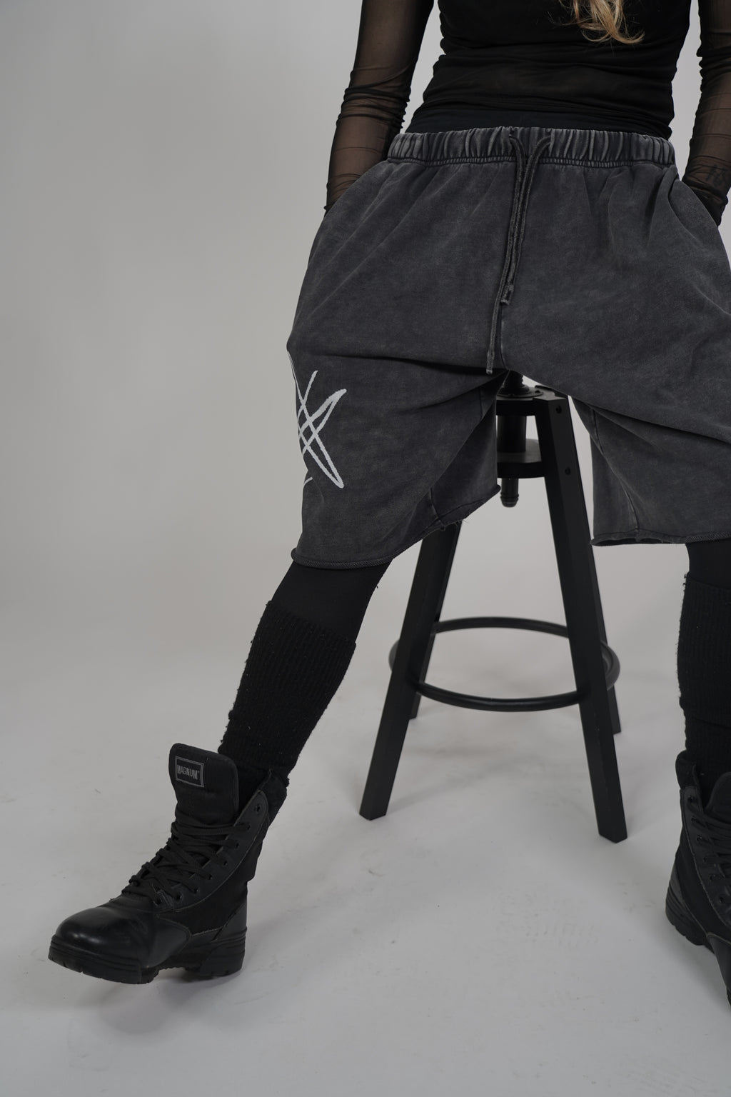 signature print shorts