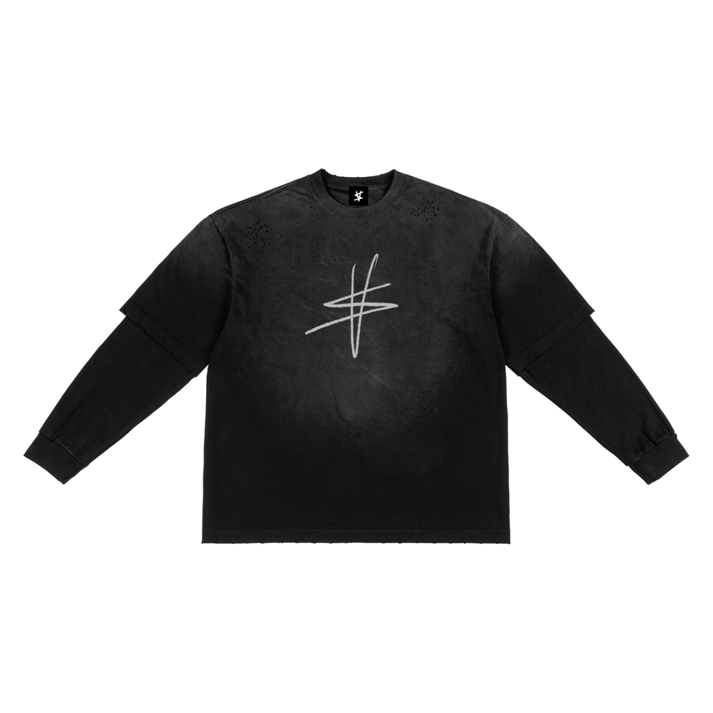 signature print long sleeve Tee